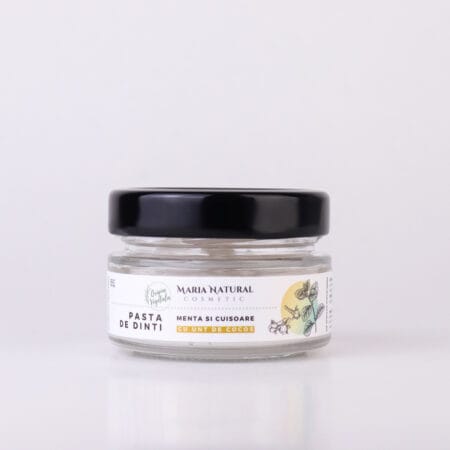 Pastă de dinți naturală cu mentă și cuișoare, fără fluor