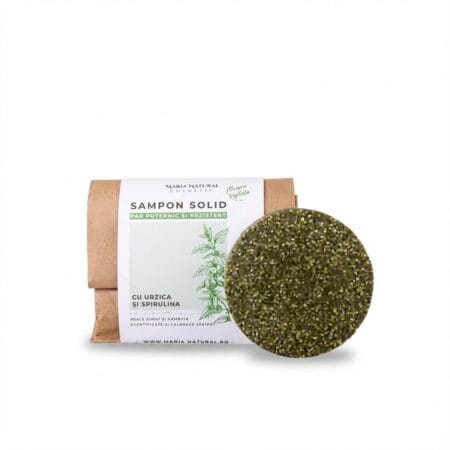 Șampon solid cu urzică și rozmarin - antimătreață, scalp sănătos și păr puternic